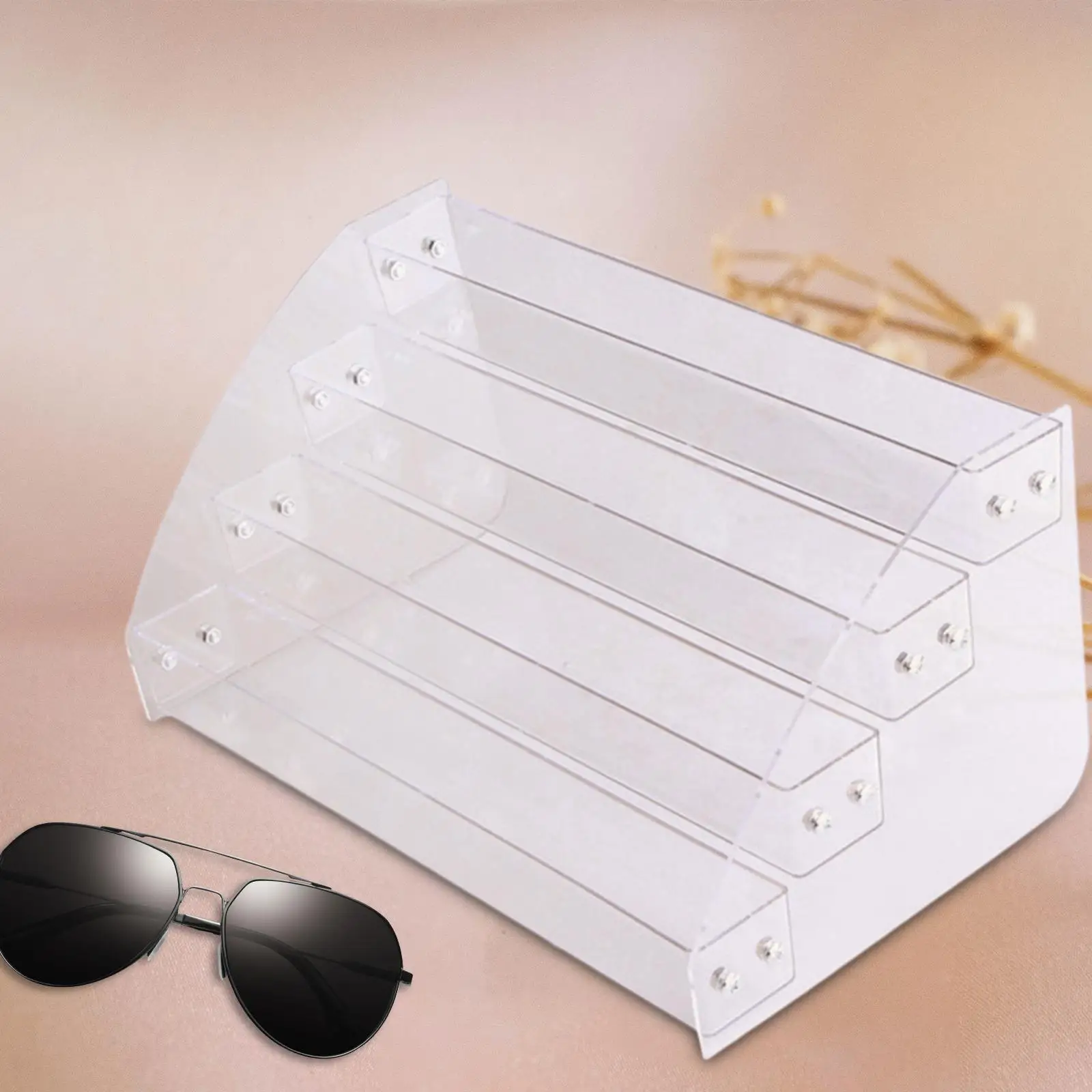 Fashion Sunglasses Display Stand Desktop Shelf Case Showcase Organizer Acrylic Eyeglasses Showing Rack for Jewelry Bracelet