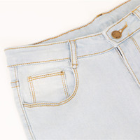 Women’s High-Waist Pencil Pants in Vintage Style Jeans color: Dark Blue|Light Blue|Blue