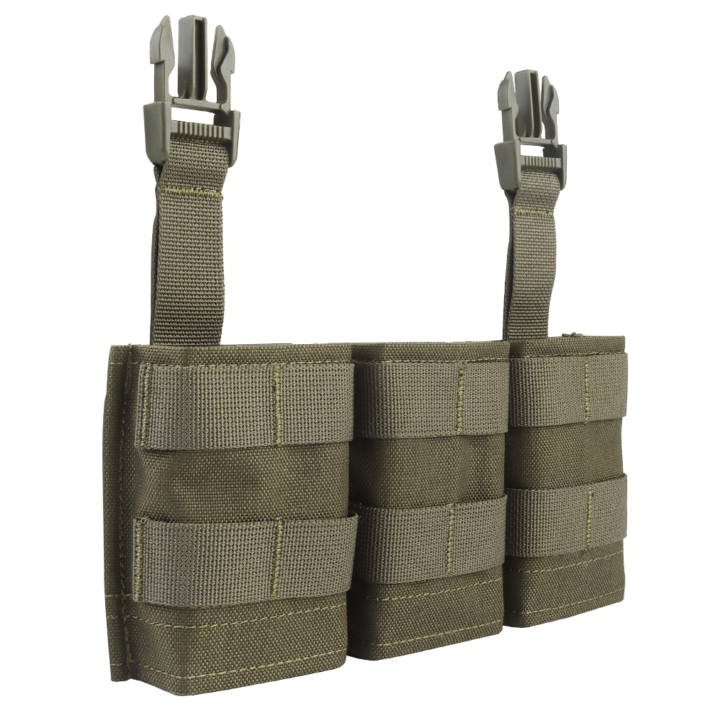 5.56 Triplo Mag Pouch, Painel frontal para Airsoft, M4 Holder Bolsas