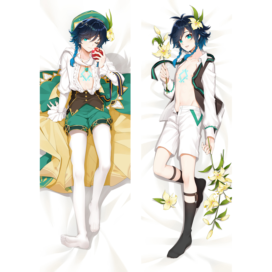 Игровая подушка для косплея Genshin Impact Venti, Женская подушка  Dakimakura Peachskin Otaku, двухсторонняя обнимающая подушка для тела,  детская подушка | AliExpress