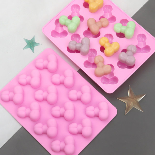 Sexy penis cake mold dick ice cube tray Silicone Mold Soap Candle