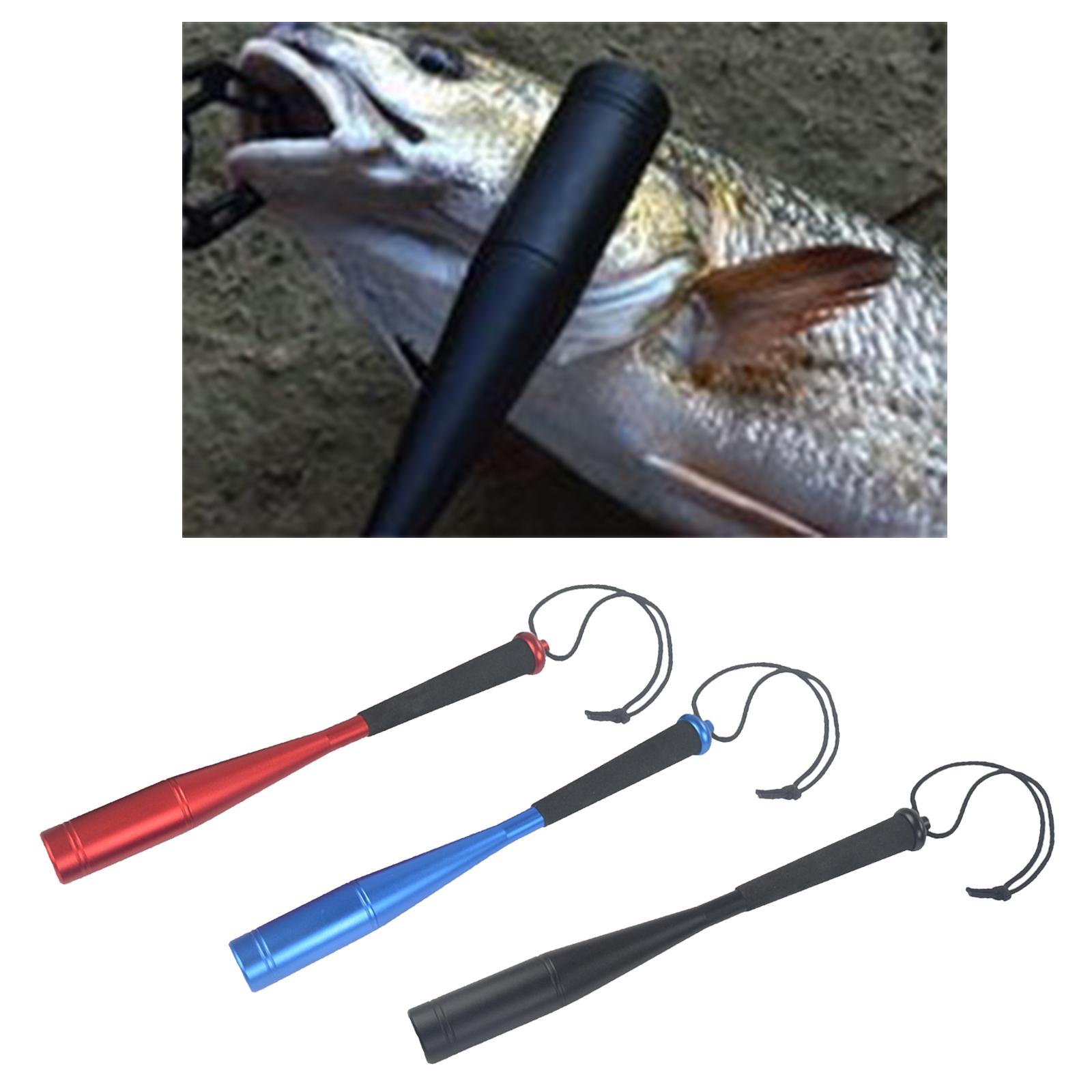 Fishing Priest Portable Multifunctional Aluminium Alloy Fish Whacker Bat Tool with EVA Handle for Fisherman Fish Knock Stick