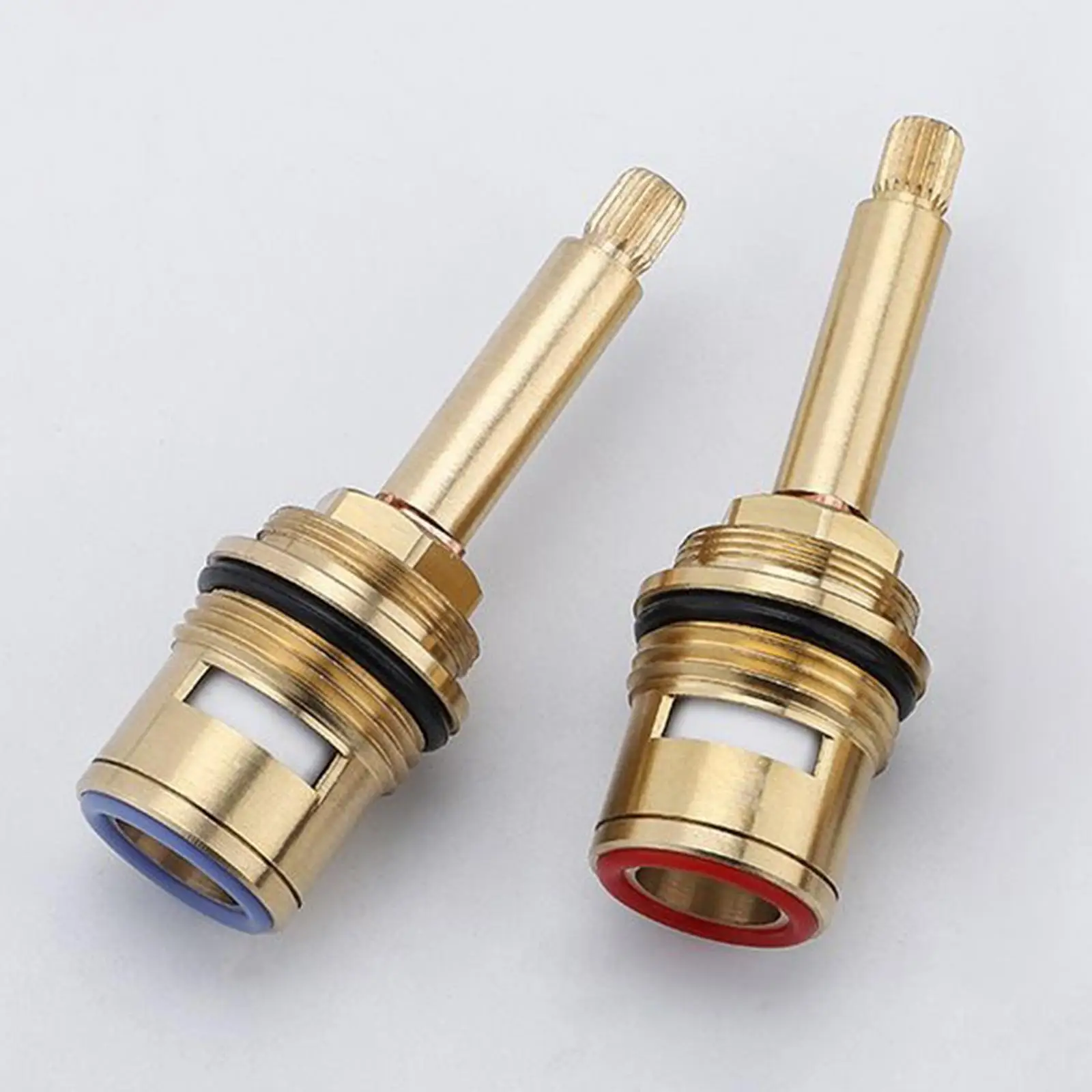 Faucet Valves Replacement Quarter Turn Brass Ceramic Stem Disc Cartridges Thread G3/4