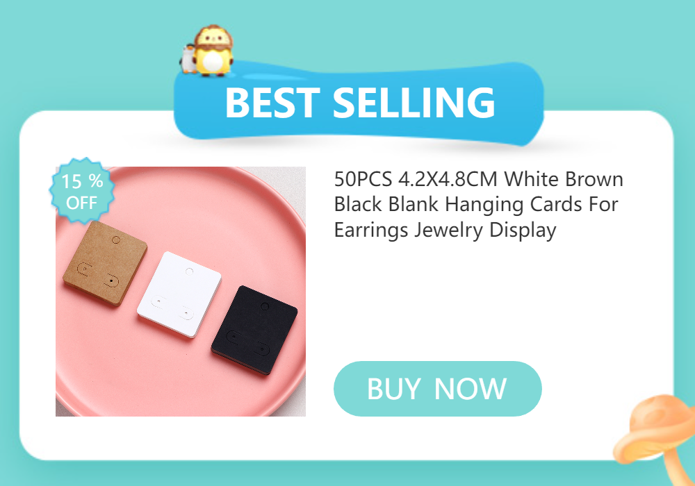 50PCS 5x5cm Square Blank Label Tags Earrings Necklace Holder Jewelry Card Packages For Small Business DIY Accessories Supplies