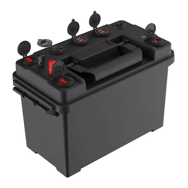 Boîtier De Batterie Pour Moteur De Pêche - Station D’Alimentation Marine | Ports USB Et 12V | Pour Moteurs Minnkota | Groupes 24-27