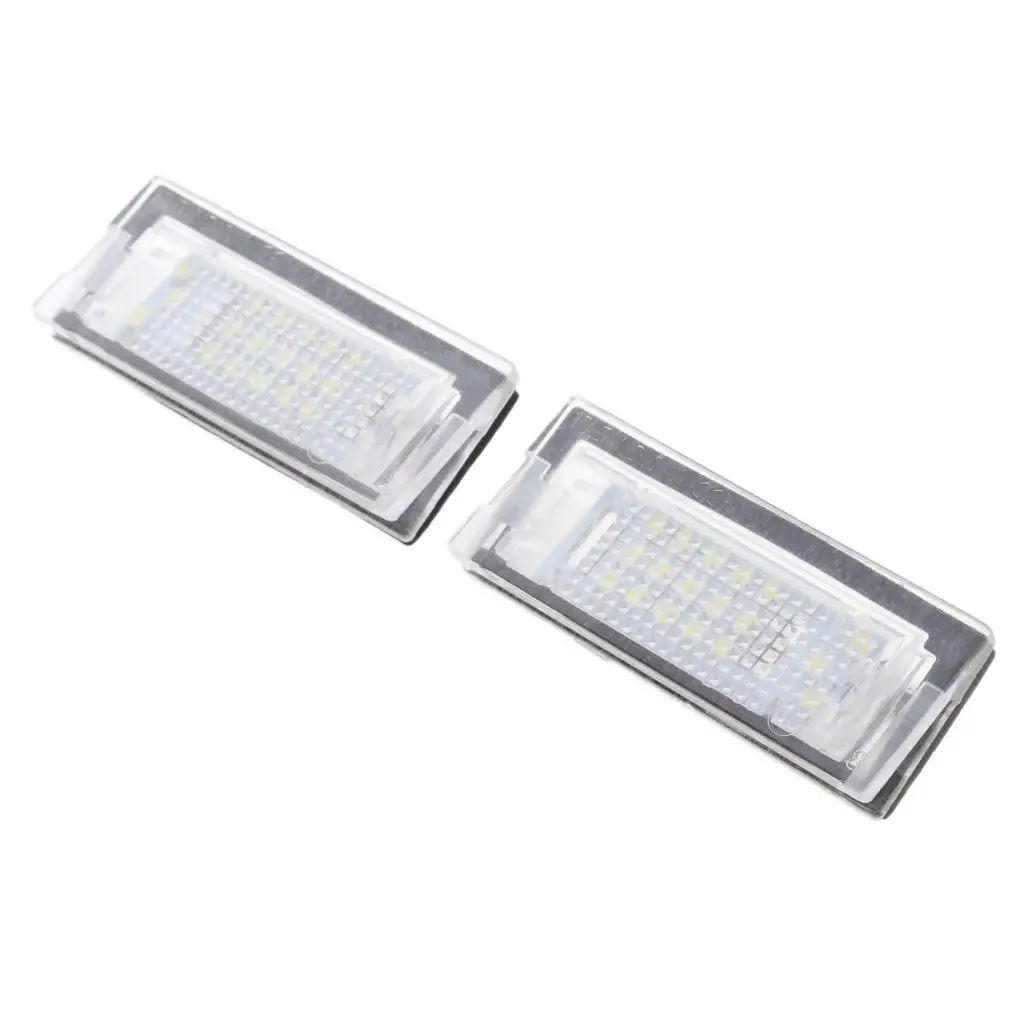 2 Pieces Replacement 18SMD LED Plate Lights for bmw 