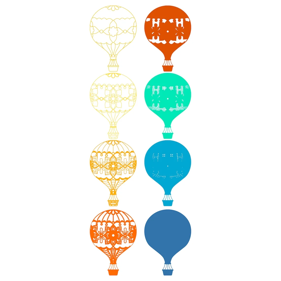 Multilayer Air Balloon Vector Model Home Decor Wall Art DWG DXF SVG AI EPS File for Laser Cutter and Cricut Maker harbor freight woodworking bench