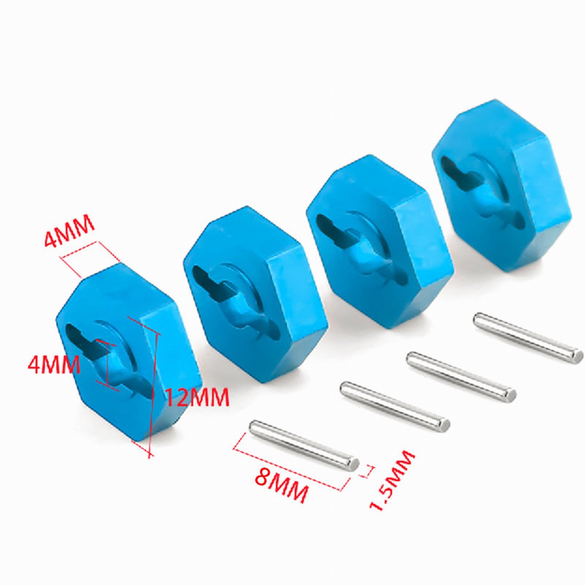 Metall 4mm Felge Sechskantantantrieb Sechskant 12mm Adapter für Traxxas 1/16 E-Revo Slash 4WD – Detail 4