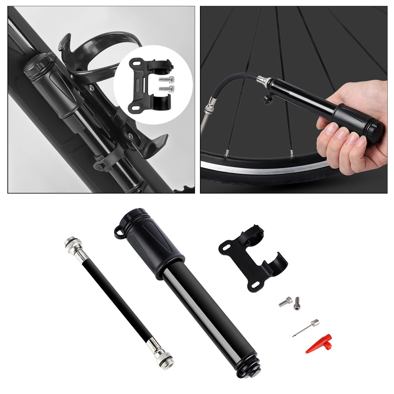 Universal Portable Aluminum Alloy  Tyre Air Hand Pump AV FV