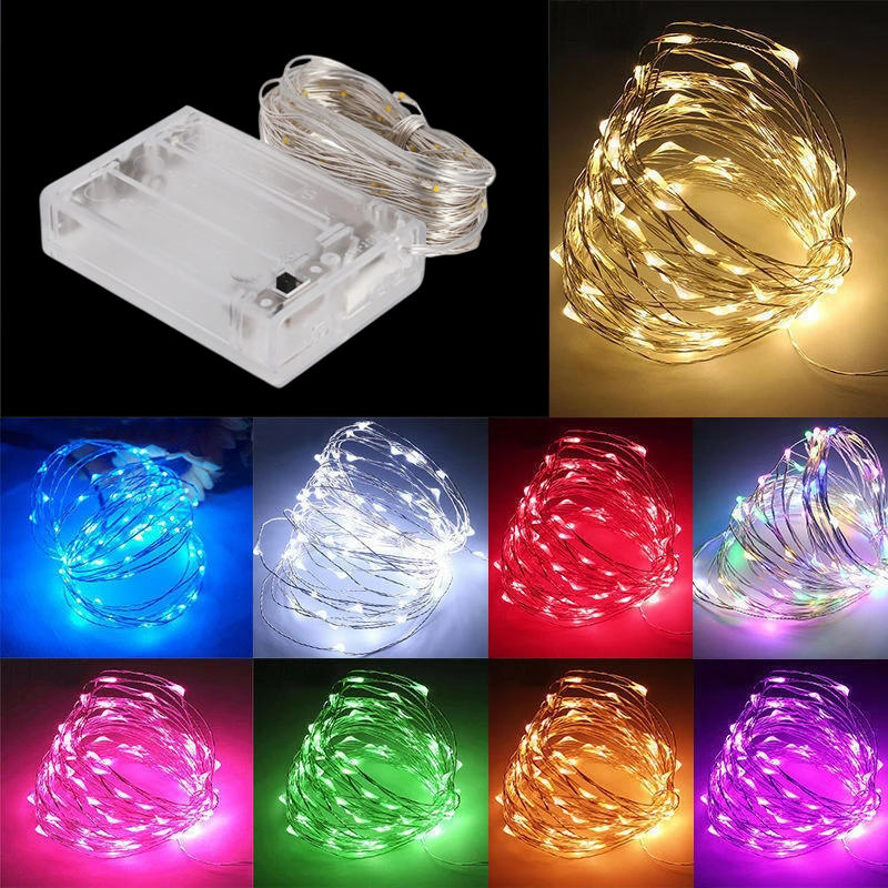 String Lights 1-20M Waterproof Wire Garland Fairy Lights Birthday Wedding Valentine Christmas Decor Holiday Outdoor Garden Party