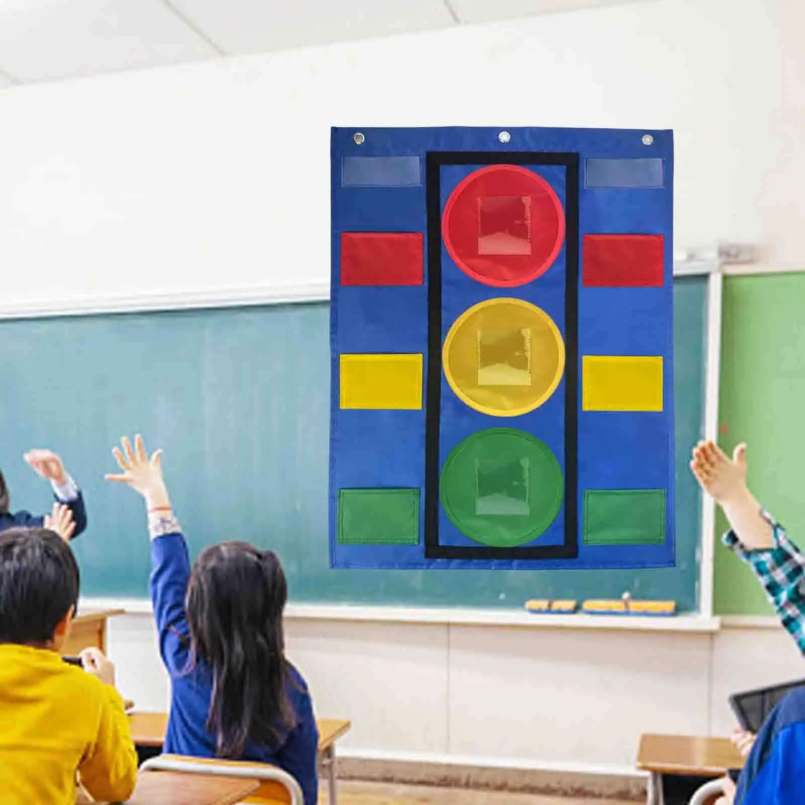 Stoplight Pocket Chart Traffic Light Learning Multipurpose Teacher Organizer Behavior Chart for Home Classroom School Supplies
