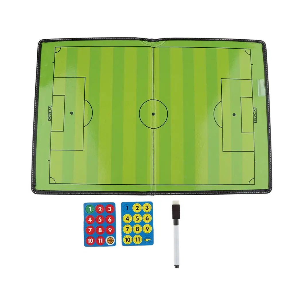Football  Foldable  Teaching Clipboard with Dry Eraser Marker Pen Magnets