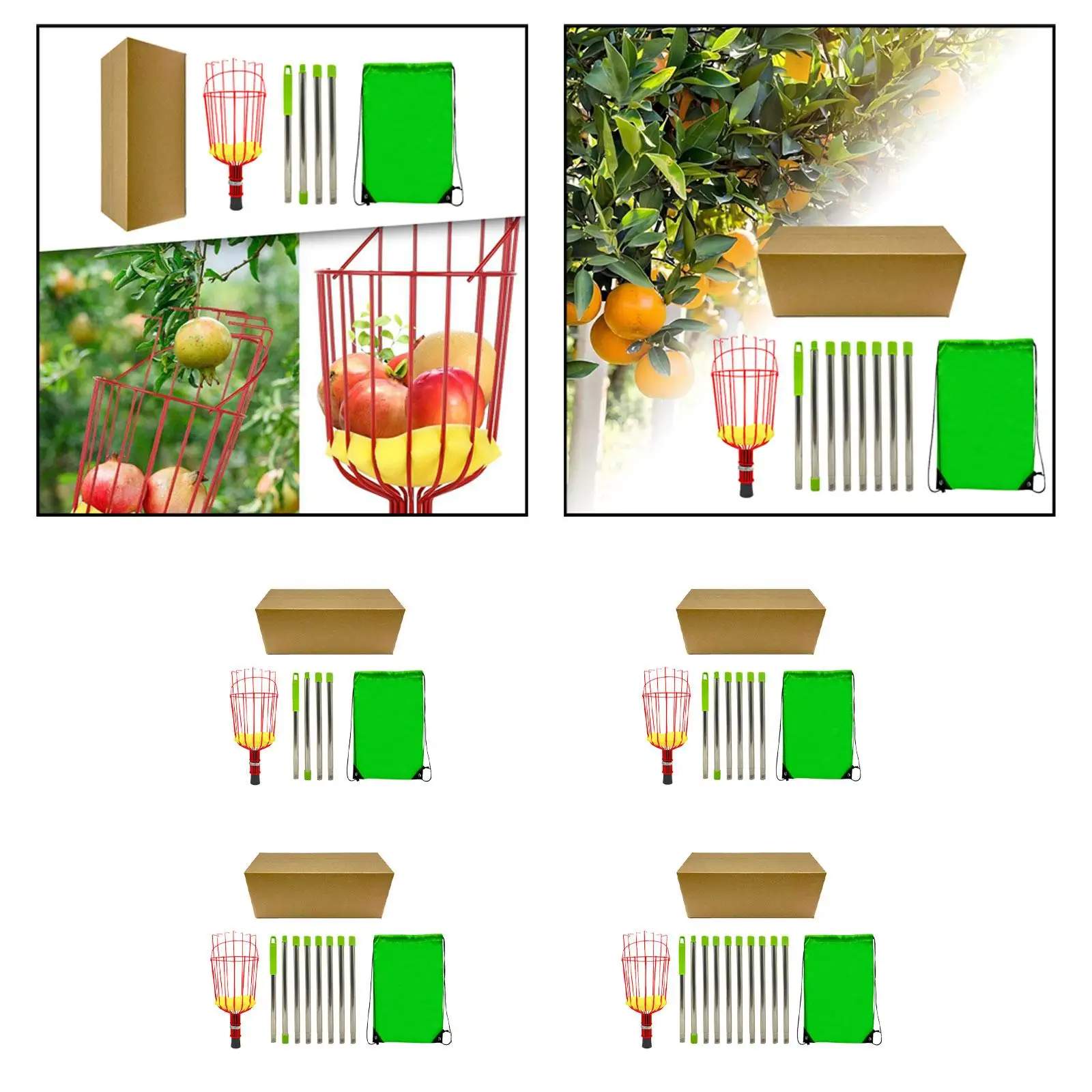 Fruit Picker Head Basket Fruit Picking Fruits Catcher for Garden Pear Cherry