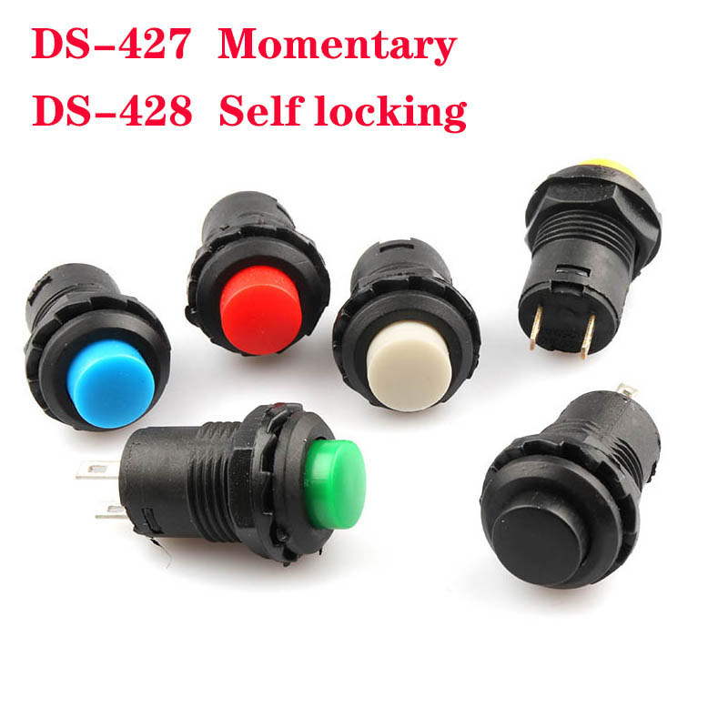 Description Picture 5 of item6pcs Self-Lock /Momentary Pushbutton Switches DS427 DS428 12mm OFF- ON Push Button Switch 3A /125VAC 1.5A/250VAC DS-427 DS-428