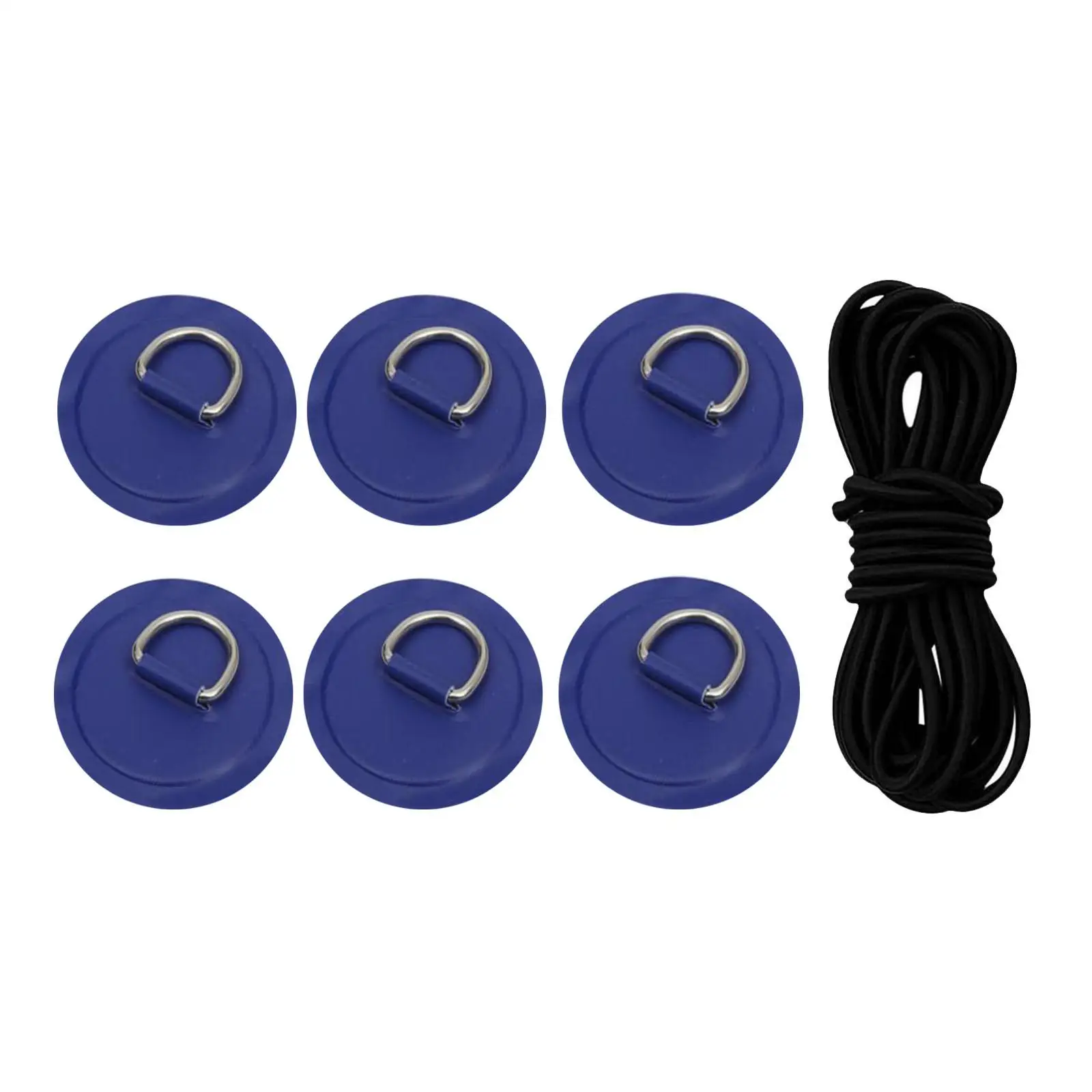 6x D Ring Patch Tie Down Round D Rings Patch for Paddleboard Raft Deck
