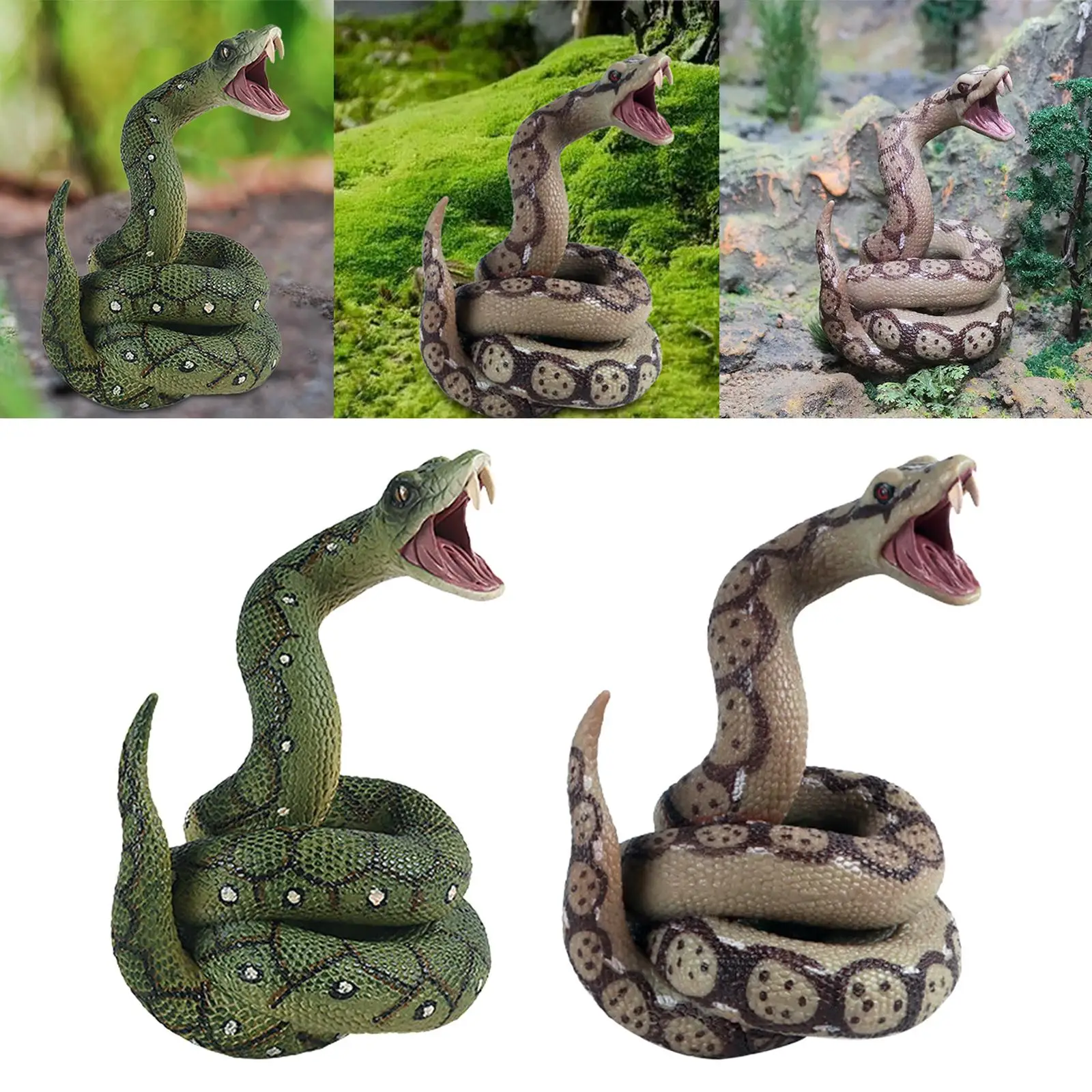 Snake Model Toy Python Model Toys Party Favor Animal Figurine Toy Horrifying