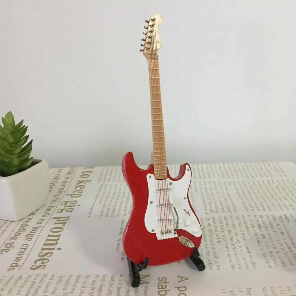Handmade 1/6 Scale Wooden Guitar Model Toys Birthday Gift Doll Accessory #2