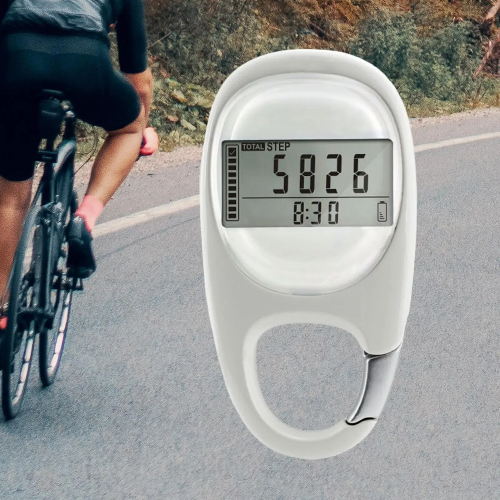 Portable Walking 3D Sensor Pedometer with Clip Digital Display Fitness Technology Step Calorie Counter for Running Jogging