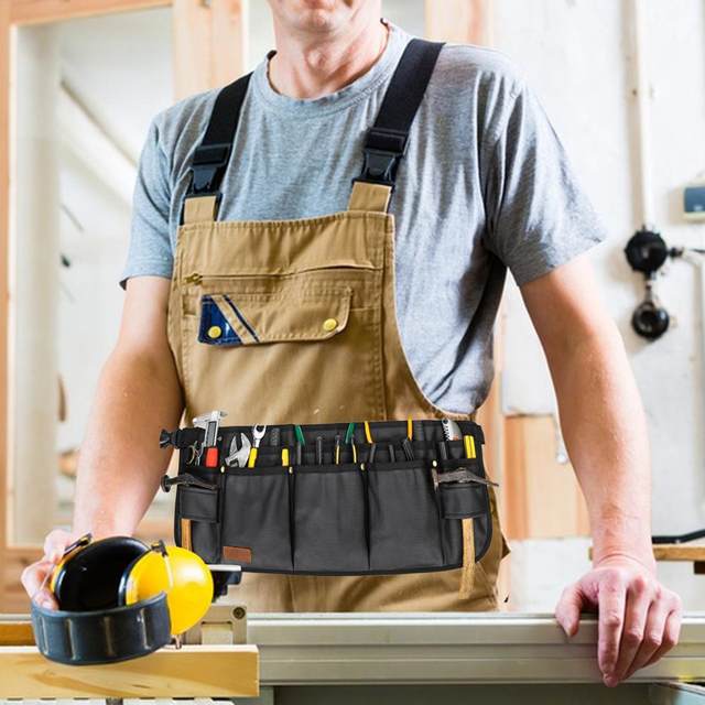 Tool Utility Pouch With Multiple Pockets Anti Scratch Wear