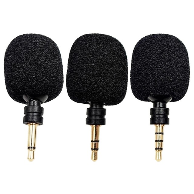 3.5mm Mini Microphone Portable Small 3.5 Microphone Recorder For Laptop  Smartphone Android Phone Metal Mic