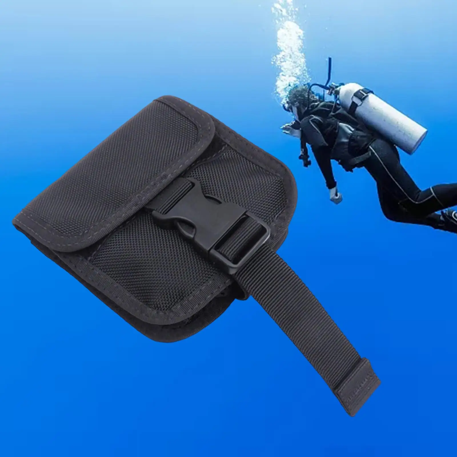 Portable Scuba Diving Mesh Pouch Storage Holder BCD Equipment, Snorkel Carry