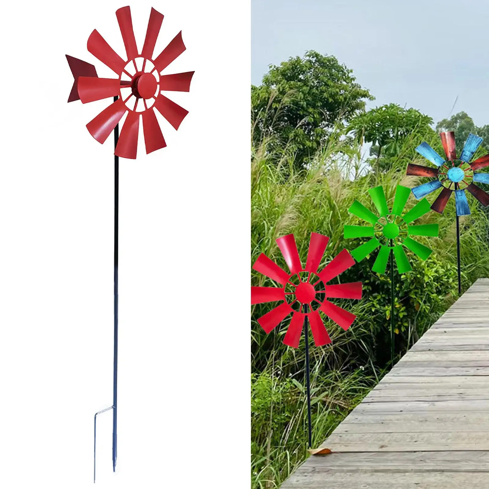 28inch Decorative Lawn Ornament Wind Mill for Outdoor Patio Decoration