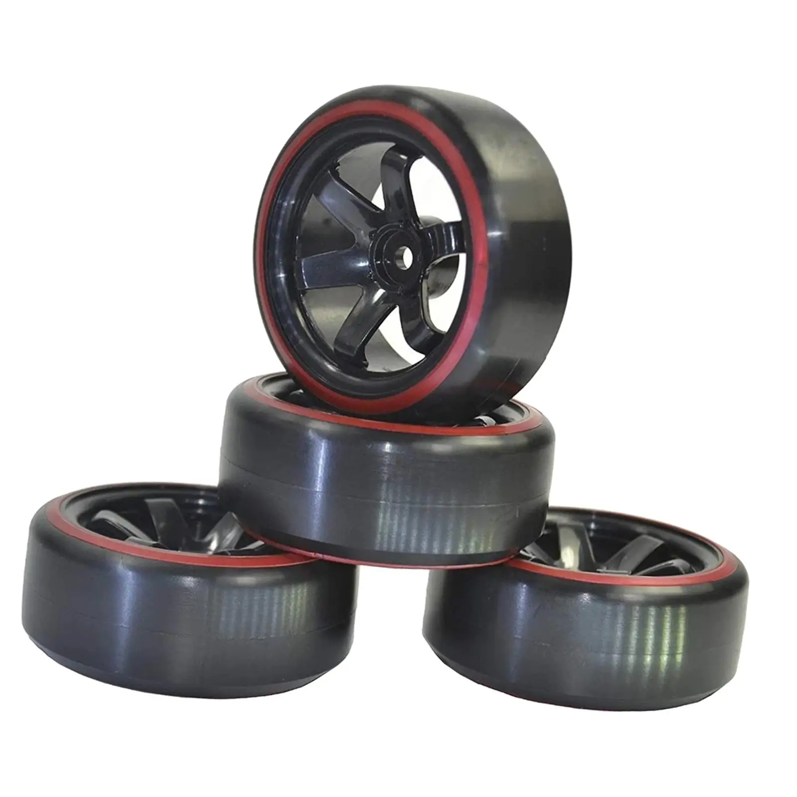 4x Wheel Tires Set 12mm Hex Wheels & Tires for   HSP RC Car Trunk