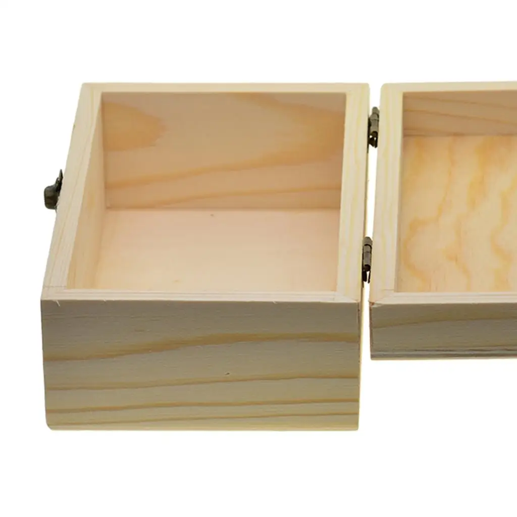 Wooden box, Plain wood case, Large Storage box Organizer Jewelry kids Craft case