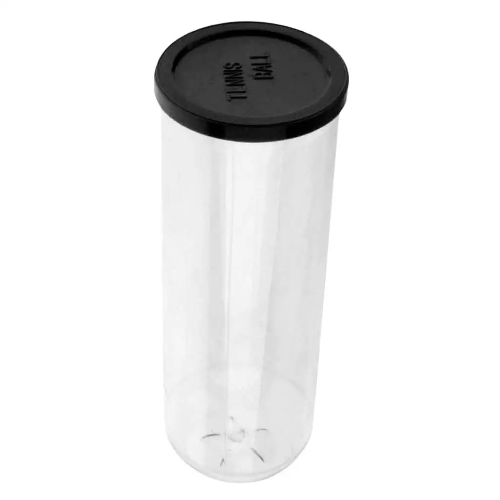 MagiDeal Portable Transparent PVC Tennis Ball Can Holder Container Storage Tin Bucket Canister Hold 3 Tennis Balls