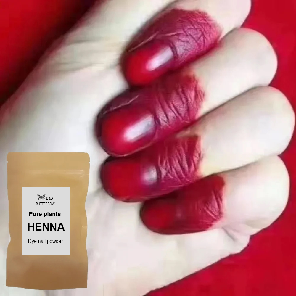 Best of Natural Plant Henna Powder Nail Beauty Nail Dyeing Wine Red Black With Tools Nail Art Colors Natural Gloss 20g Reviews & Tips