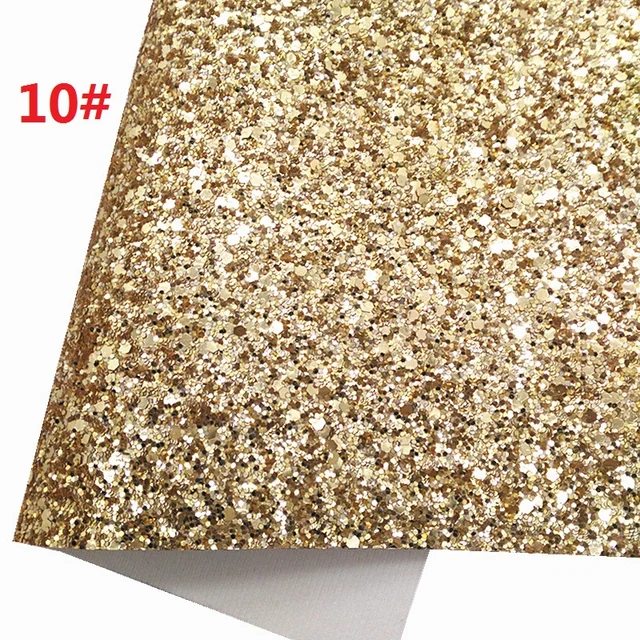 Felt Backing Glitter Vinyl Chunky Glitter DIY Faux Leather Sheets