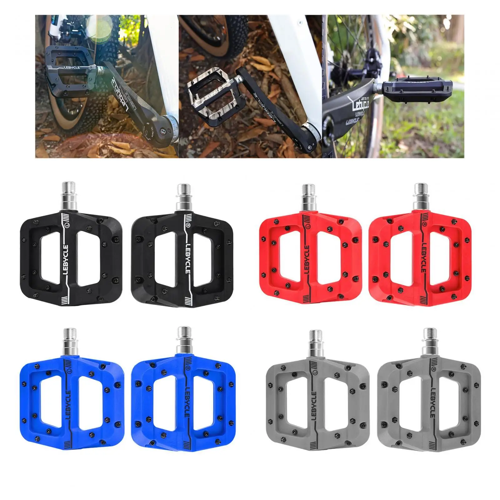 Flat Bikes Pedals Road Bike Adult Bicycles Pedals BMX Bikes Hollow Out Bikes Pedals Nylon Pedals Bicycle Components Parts 