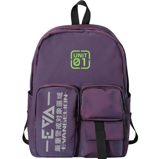 Evangelion Eva-01 Backpack Anime Men Large Capacity Travel Bag