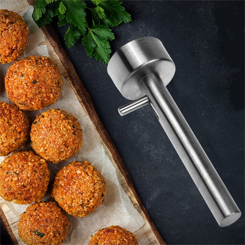 Falafel-Form, Fleischbällchen-Schaufel, Edelstahl-Fleischbällchen-Schaufel, Kugelmacher, nicht klebriger Falafel-Maker, Schaufel – Detail 5