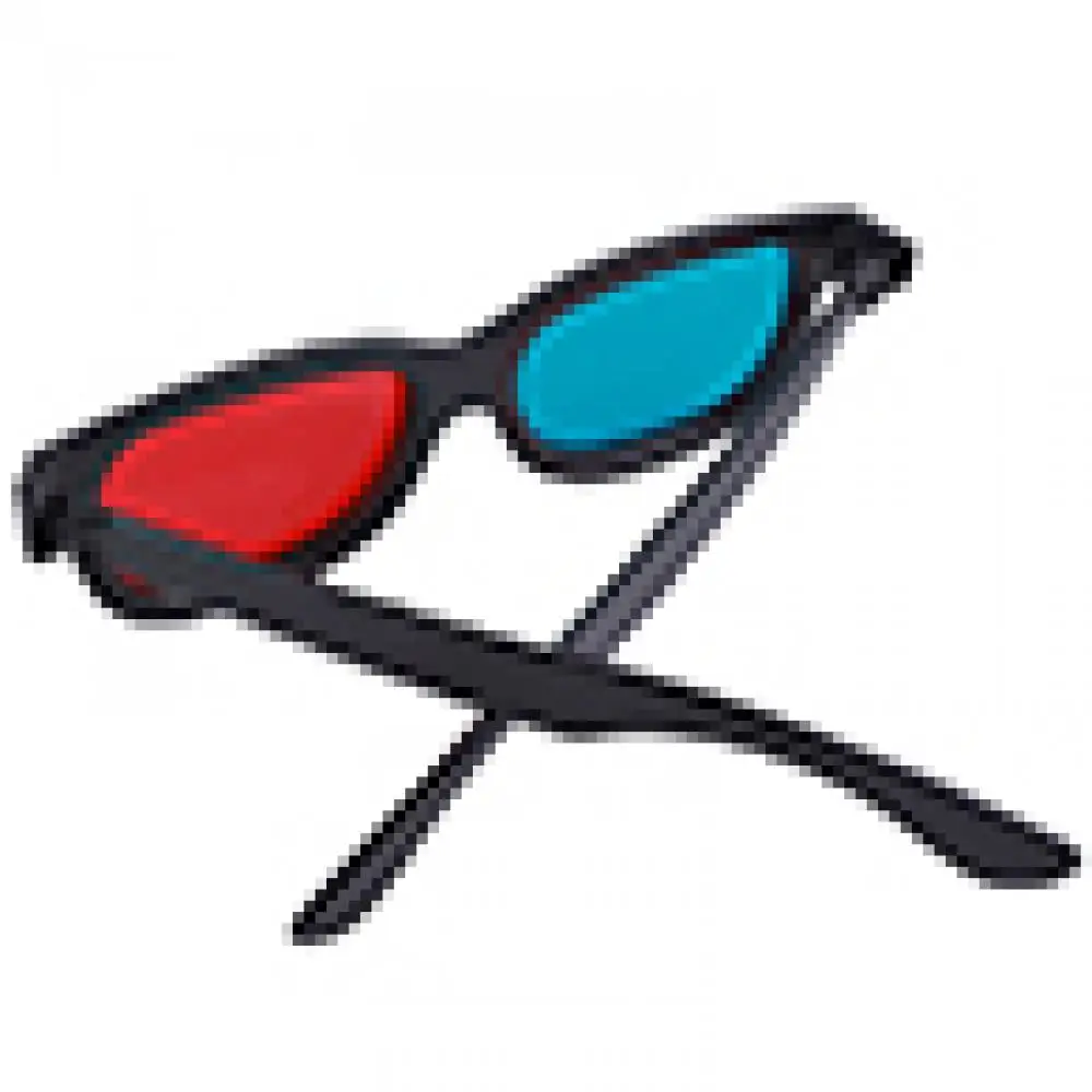 Red Blue Cyan Plastic Frame 3D Glasses for Anaglyph Movie Game DVD VR Cinema 3D Glasses