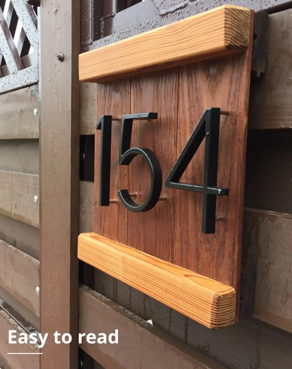 Pastel Beige High Quality 3D Door Number House Number Sign Plaque