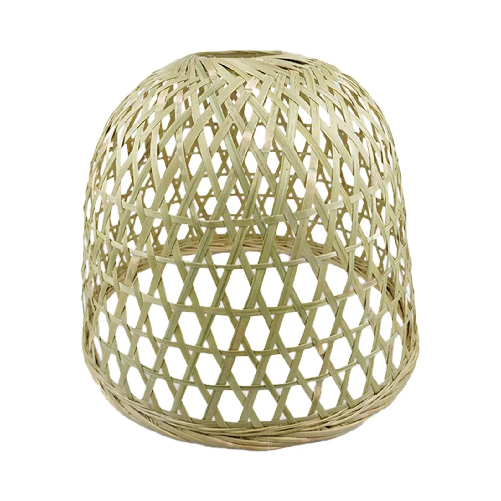 Bamboo Woven Lampshade Rustic Vintage Decoration Durable Minimalist Simple Easy Install Stylish for Kitchen Island Teahouse Cafe