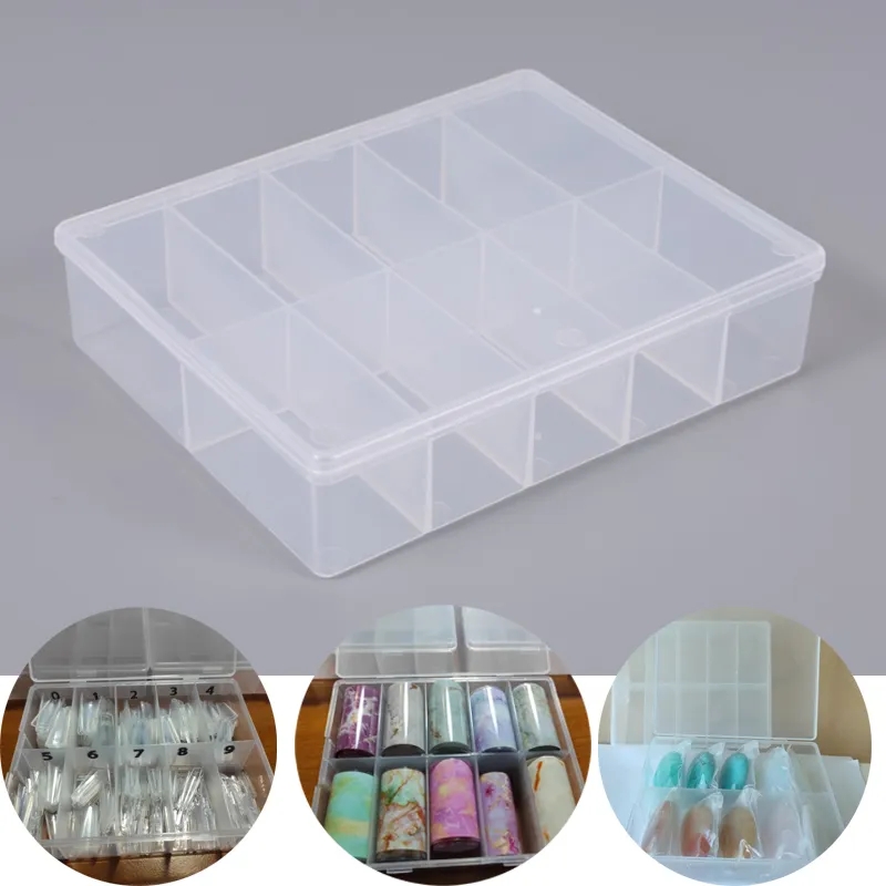 Best of 10-Grids Plastic Nail Foil Box Nail Art Storage Case Empty Container For Rhinestones Gems Organizer Nail Foil Plastic Box Reviews & Tips