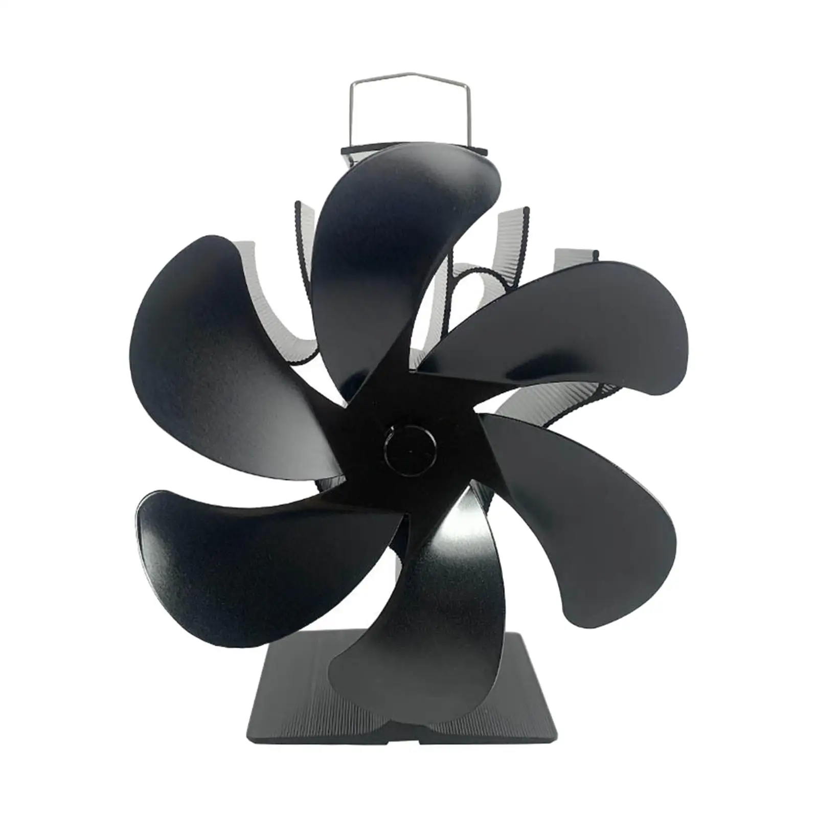 6 Blades Heat Powered Fireplace Fan Circulating Warm Wood Stove Fan for Burner Heaters Fireplace Wood Stove Accessories
