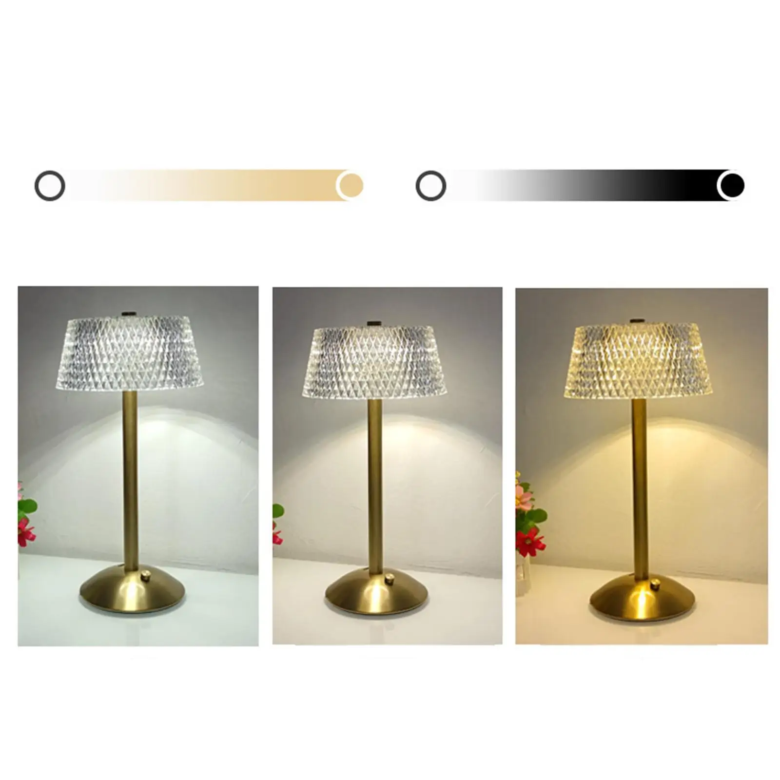 LED  Table Lamp Light Adjustable Light Luxury Energy Saving Rechargeable  for Bedroom Desk NightStand Office Reading