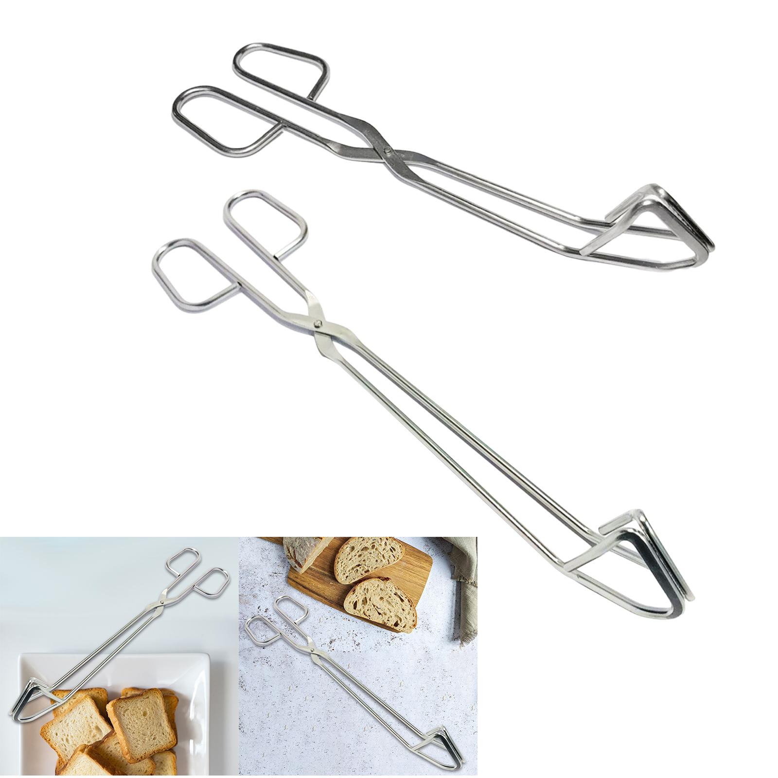 Stainless Steel Food Clip Multipurpose Heavy Duty Lightweight Barbecue Tongs for Camping Hiking Backpacking Cooking Picnic