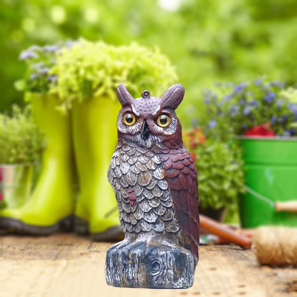 Fake Owl Scarecrow Sculpture Effective Halloween Outdoor Decoration Decoration Keep Birds Away Owl Bird Deterrents for House