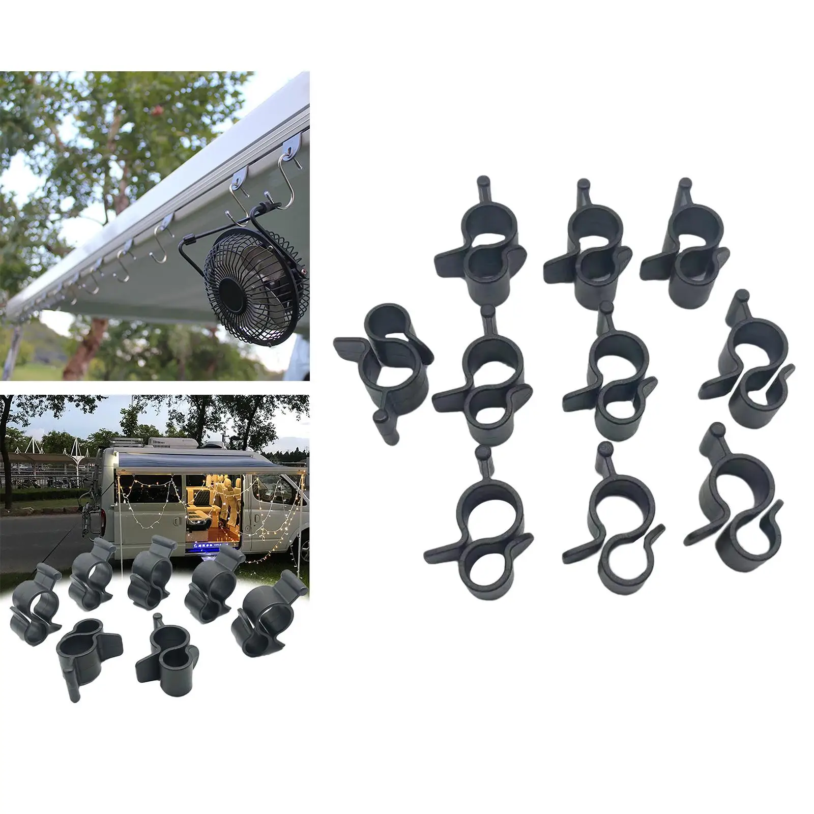 10 Pieces Awning Clips Standard Camping String Light