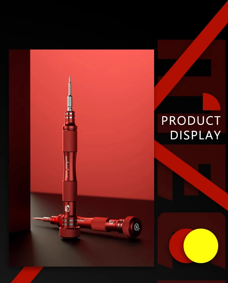 Description Picture 4 of itemMECHANIC MAX8 Ultra Harded Screwdriver Convex Cross Torx T2 Y0.6 Pentalobe Phillips For Phone Opening Repair Disassembly Tool