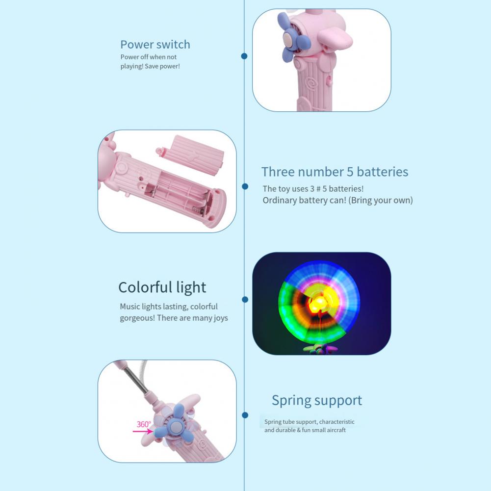 Электрическая игрушка-ветряная мельница, детская игрушка со светодиодной  подсветкой, цветное освещение, вращение на 360 градусов, электрический ...