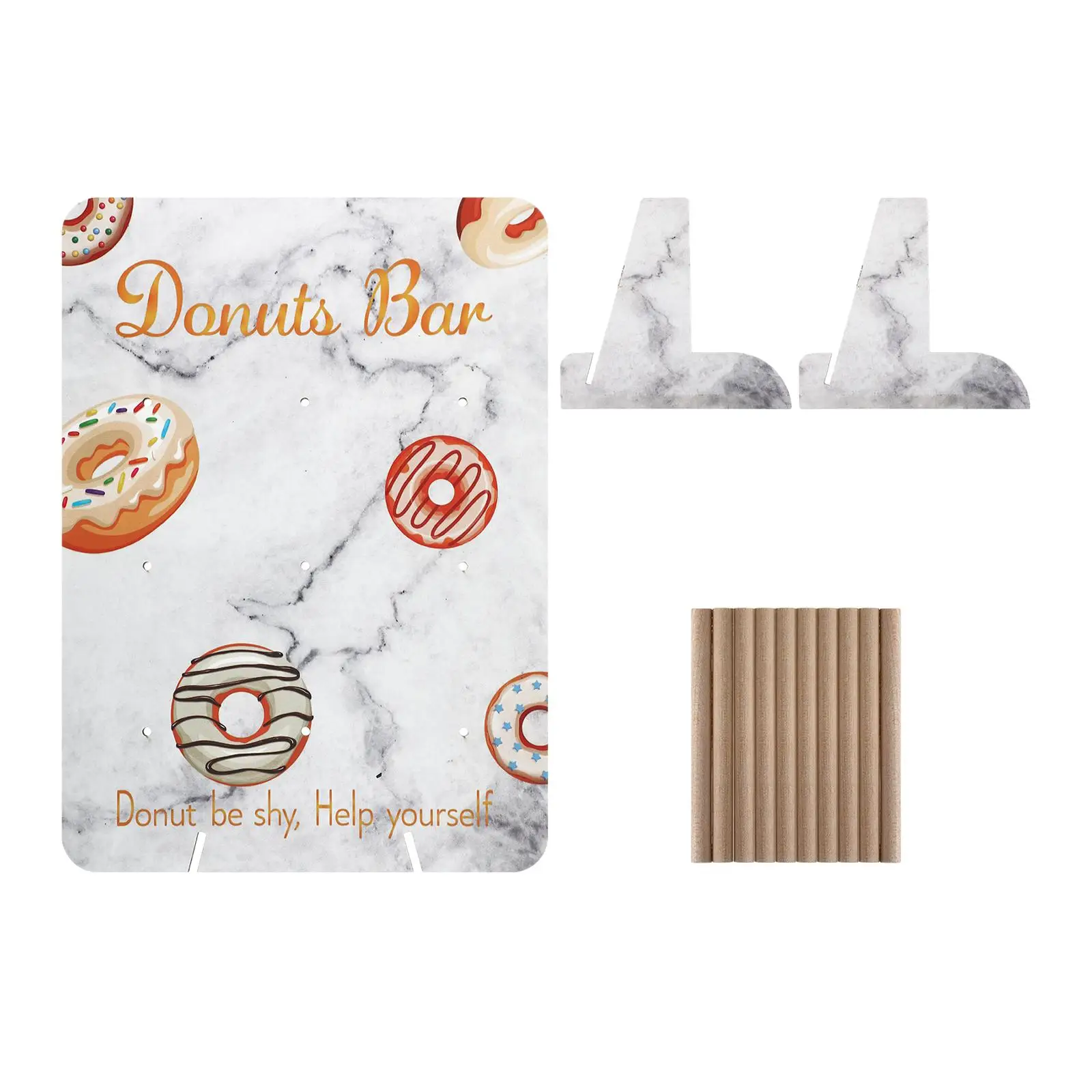 Reusable Donut Wall Stand Rustic Doughnut Board Holder for Baby Showers Donut Party Supplies Bridal Shower Birthday Decorations
