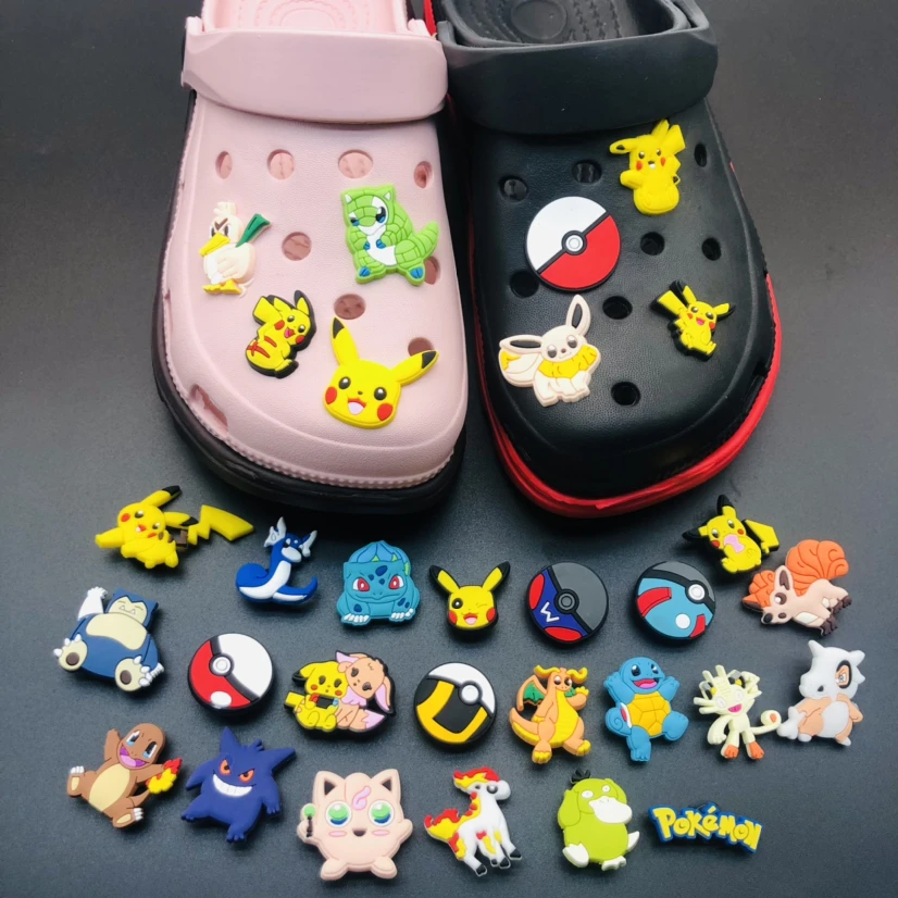 Pvc Shoe Crocs Buckle Accessories | Accessories Crocs Pokemon - 30pcs  Pokemon Pvc - Aliexpress