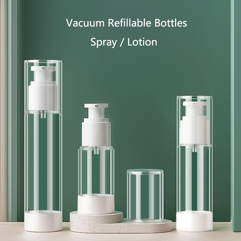 Best of Airless Vacuum Refillable Bottles Portablere Empty Lotion / Spray Bottle 15-100ML Travel Bottle Pump Toiletry Cosmetic Container Reviews & Tips