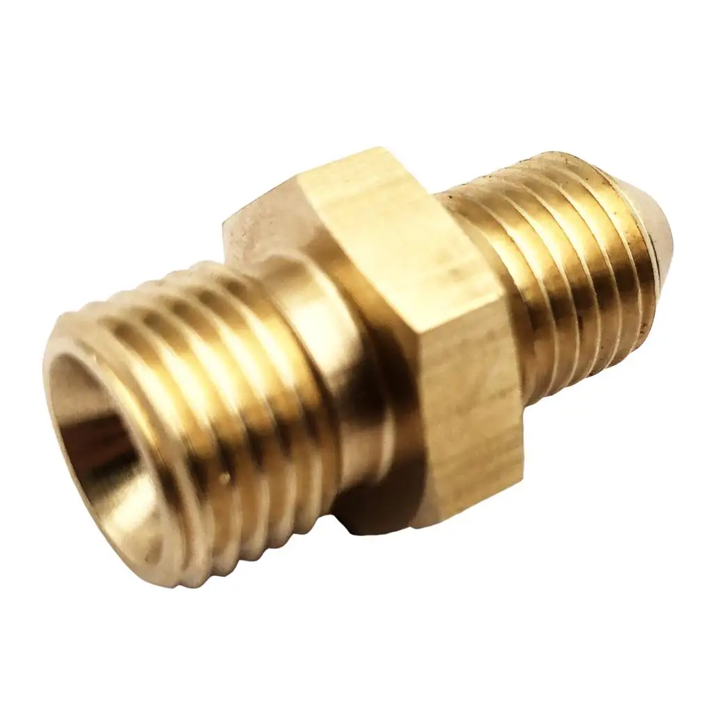 Brass 4 AN Male to 1/4 NPT  Line Hose Adapter Fitting  Connector, Gold