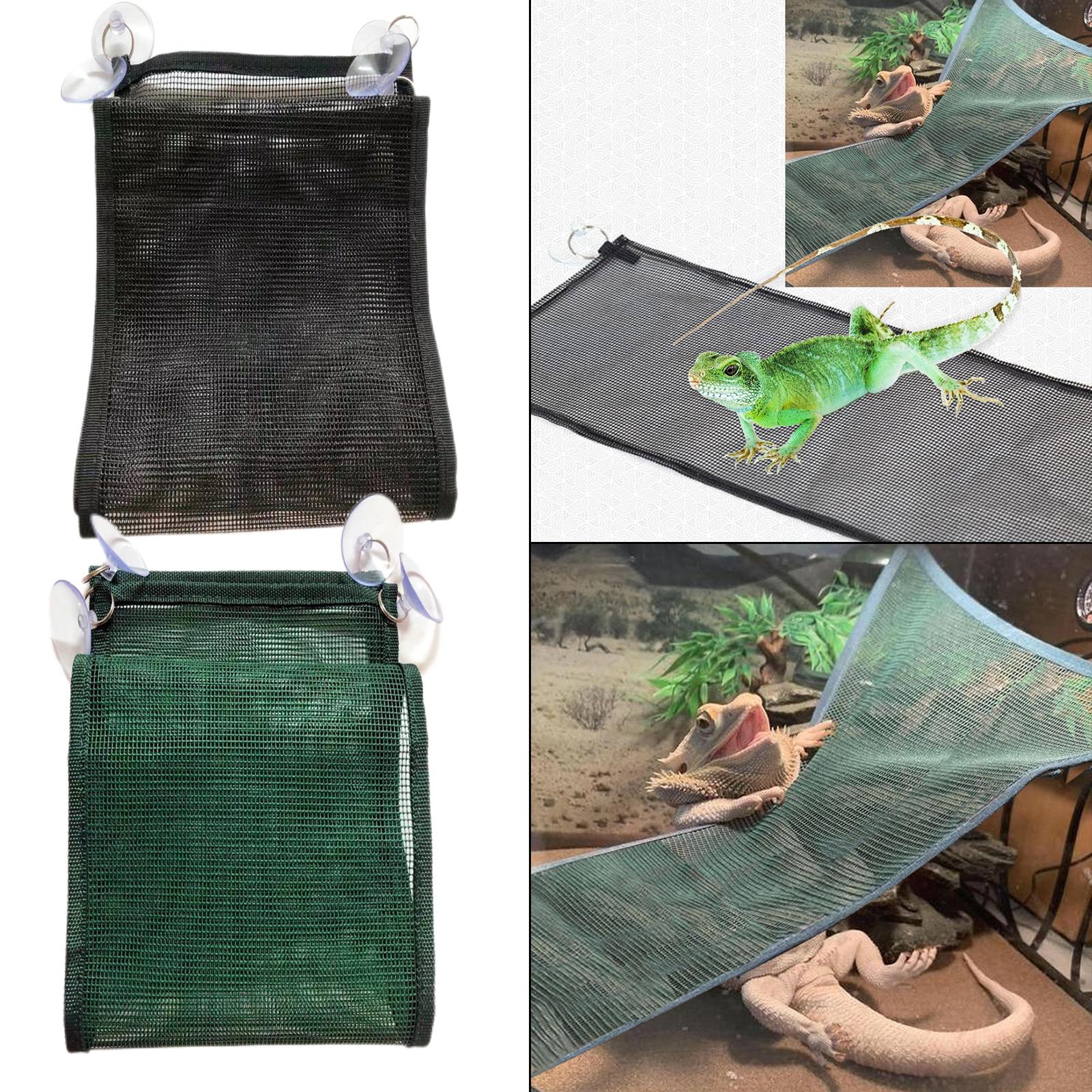 Reptile Hammock with Suction Cup Bearded Dragon Sleeping Bed Climbing